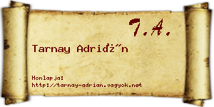 Tarnay Adrián névjegykártya